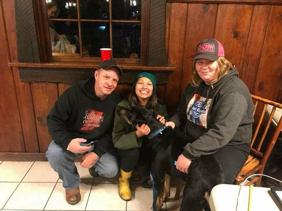 Michael Potter, Deb Johnson, Kelly Gladen, and Baby Bugabooboo the Dirtbag Dog.